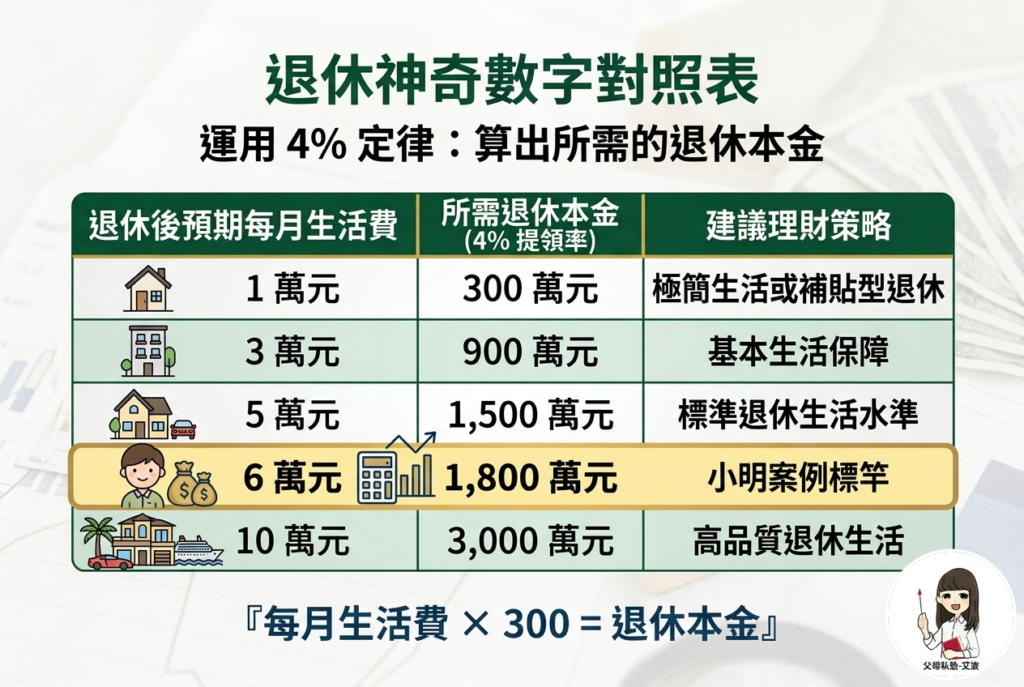 財務自由FIRE退休規劃示意圖1